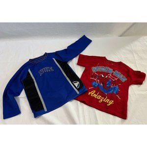 Nike / Marvel Kids Boy's Set T-Shirt 2 Pieces Logo Blue Red Size 6/7